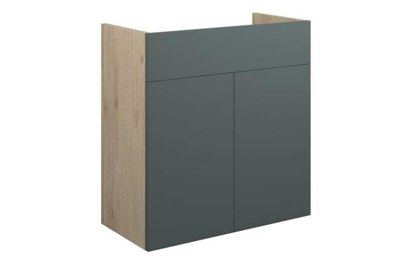 Eden 600mm Standard Basin Unit - Matt Green (Oak Cab)